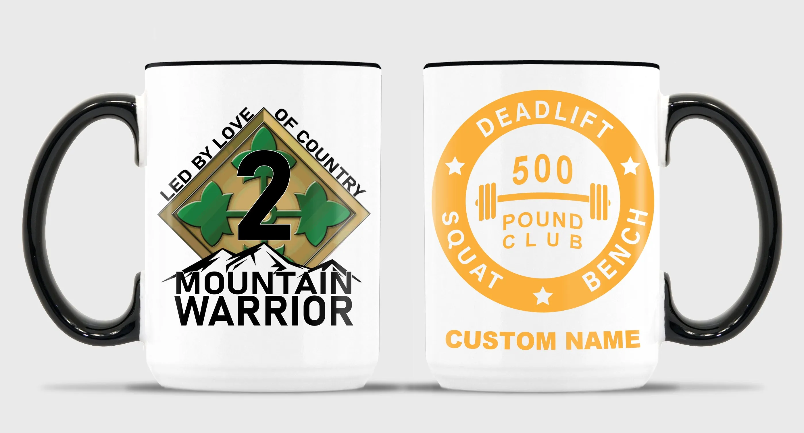 500# Club 15 oz Coffee Mug- All White or White with Black Trim