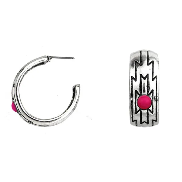 Aztec Fashion Hoop Earring