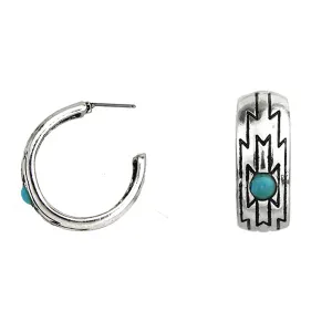 Aztec Fashion Hoop Earring
