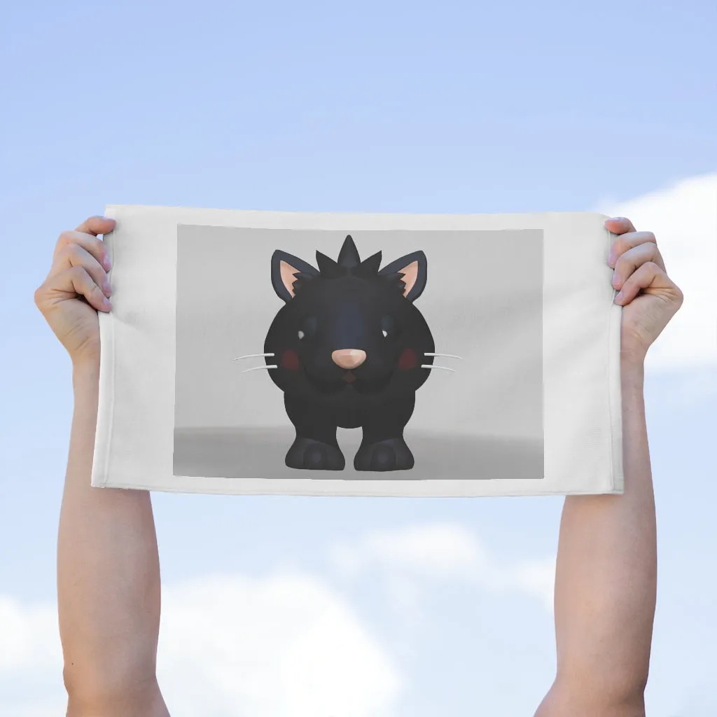 Black Kitty Rally Towel, 11x18