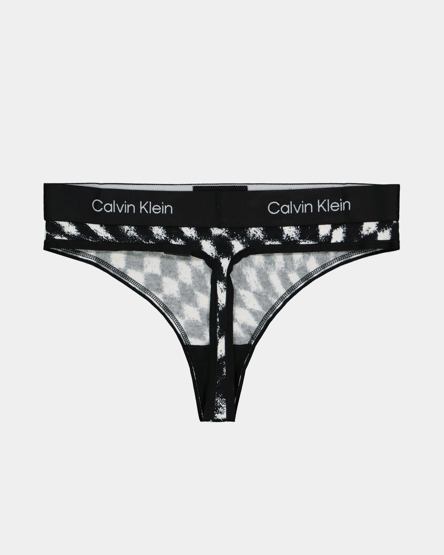 Calvin Klein Women's 1996 Cotton Modern Thong Checkerboard/Black