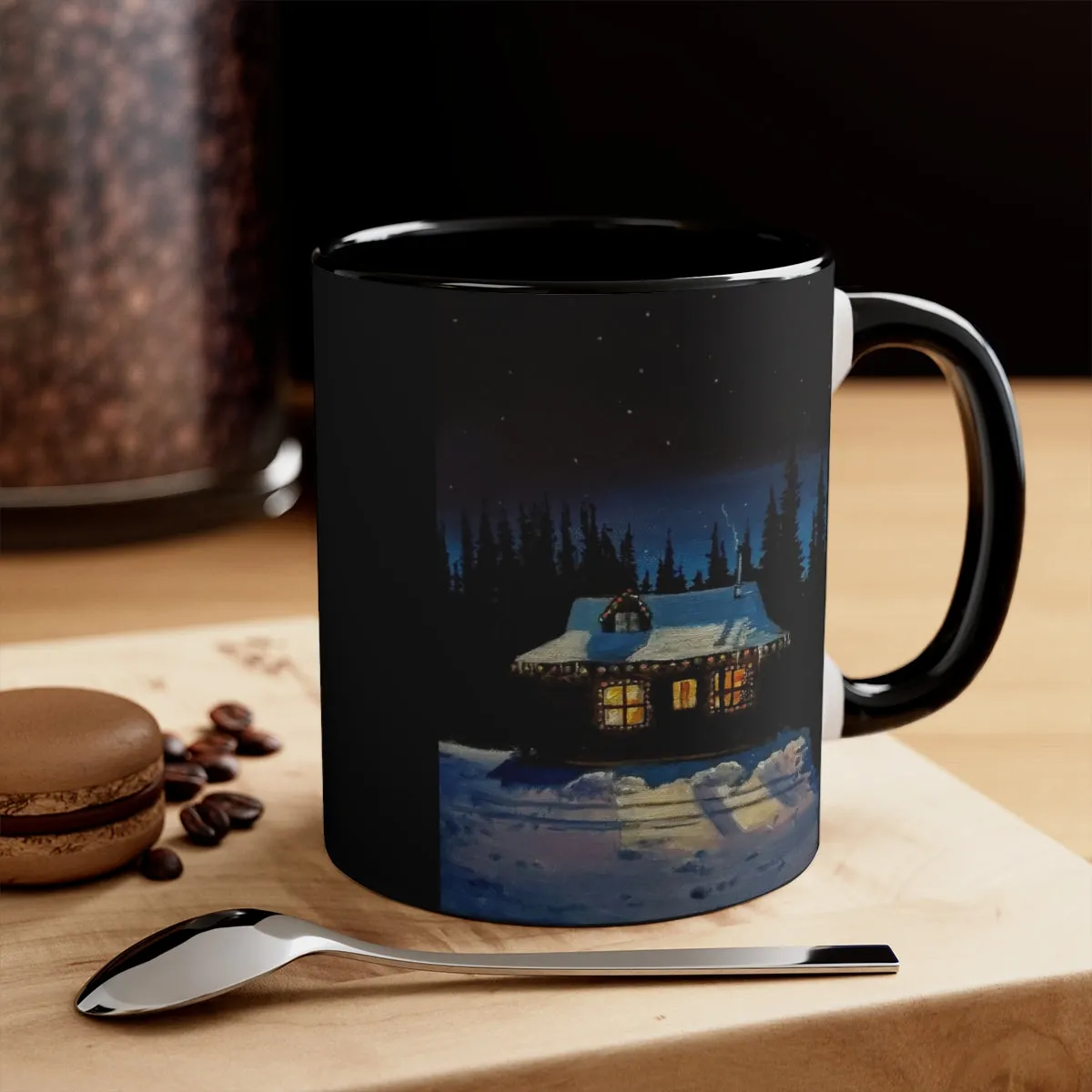 Christmas Cabin Accent Coffee Mug, 11oz