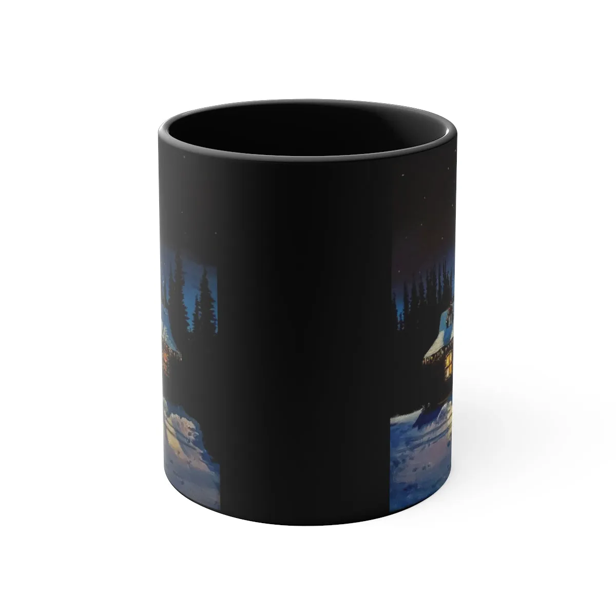 Christmas Cabin Accent Coffee Mug, 11oz