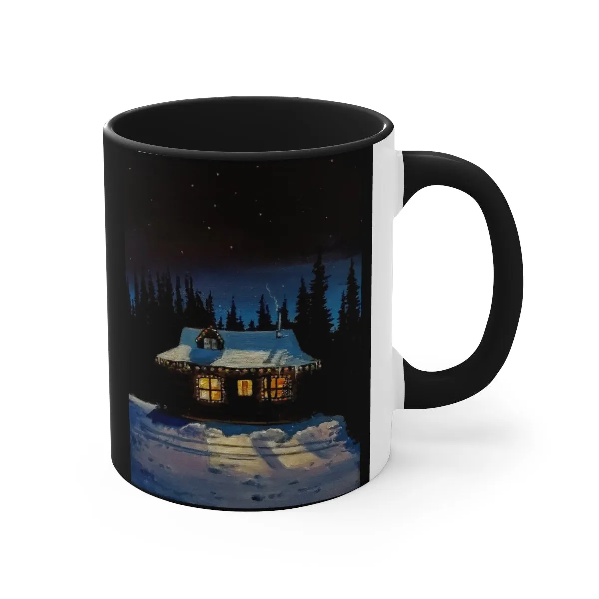 Christmas Cabin Accent Coffee Mug, 11oz