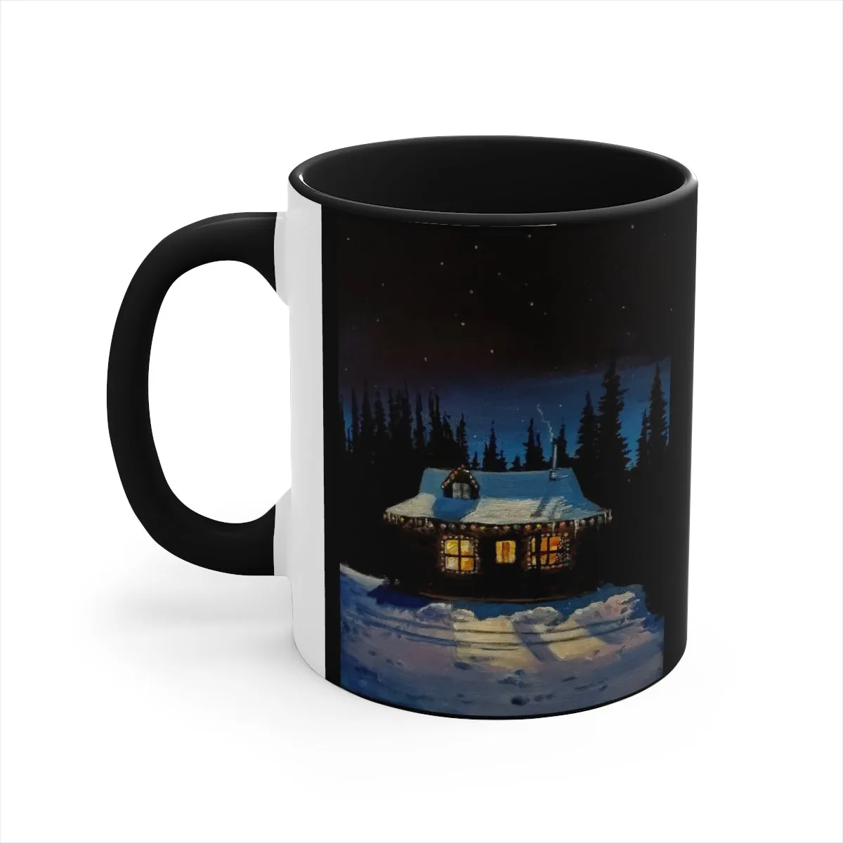 Christmas Cabin Accent Coffee Mug, 11oz