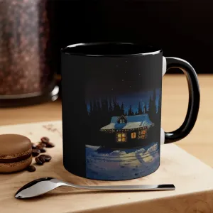 Christmas Cabin Accent Coffee Mug, 11oz