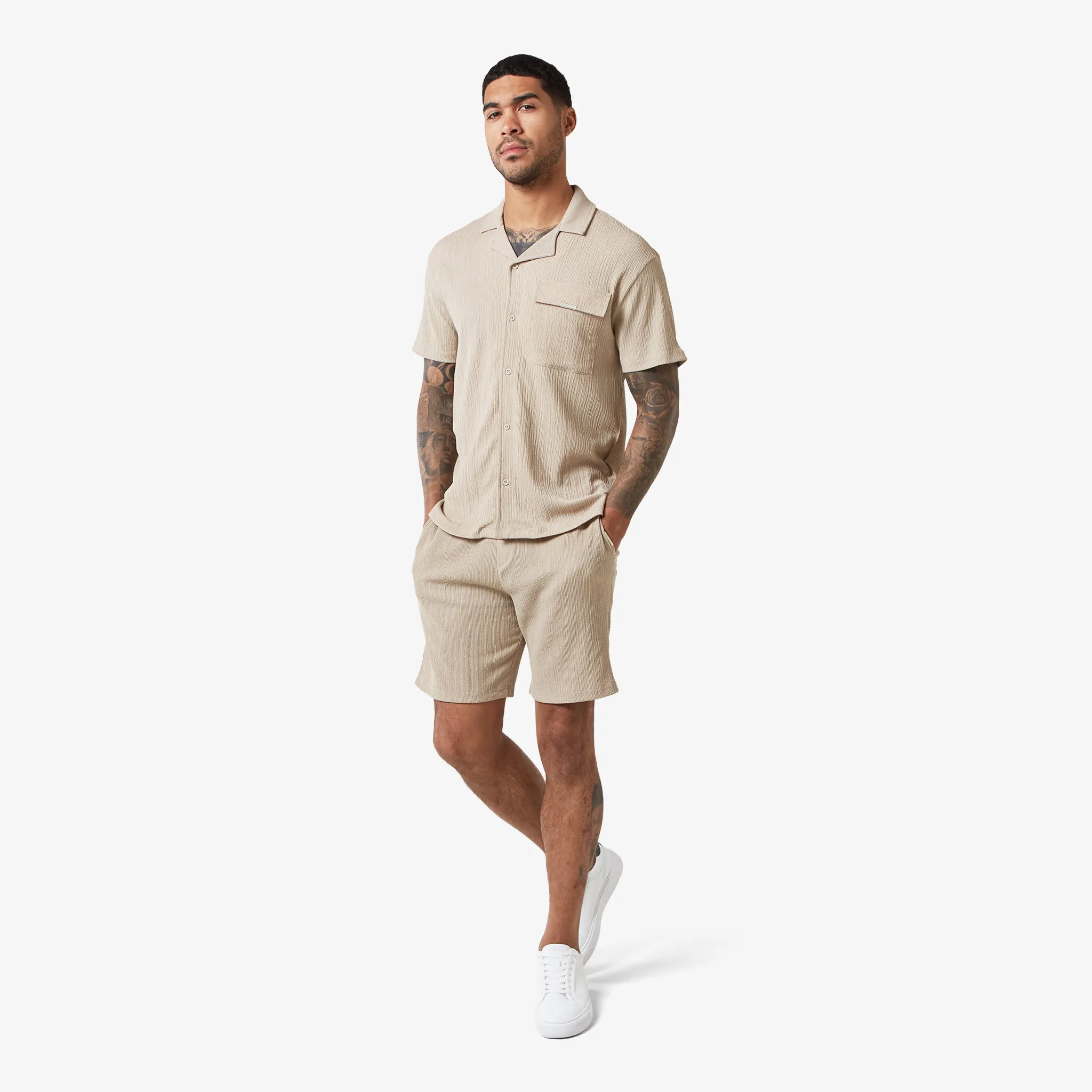 Crinkle Short | Stone