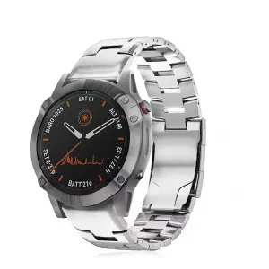 Garmin stainless steel bracelet with butterfly clasp with 22mm quick release (joint circumference: 220mm) - silver