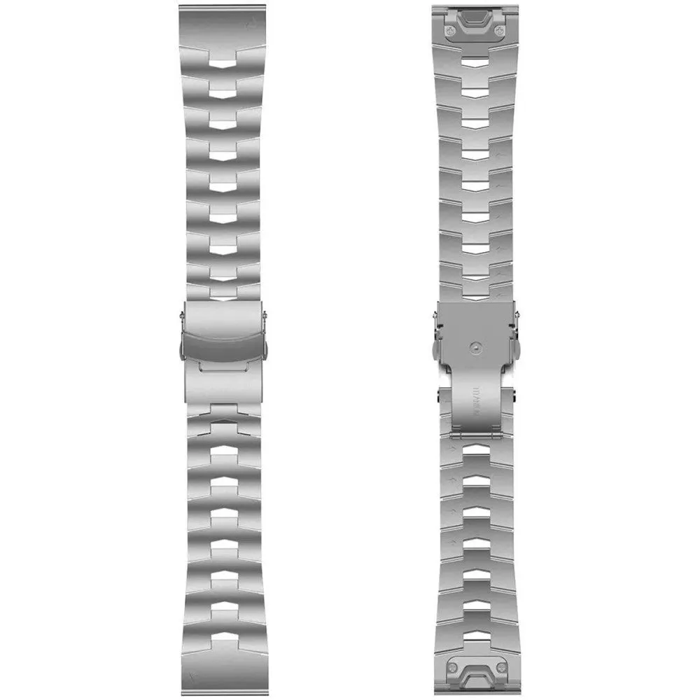 Garmin stainless steel bracelet with butterfly clasp with 22mm quick release (joint circumference: 220mm) - silver