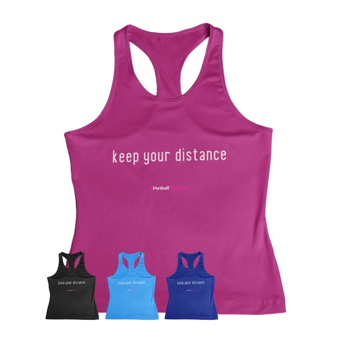 'Keep Your Distance' Kids Performance Netball Vest