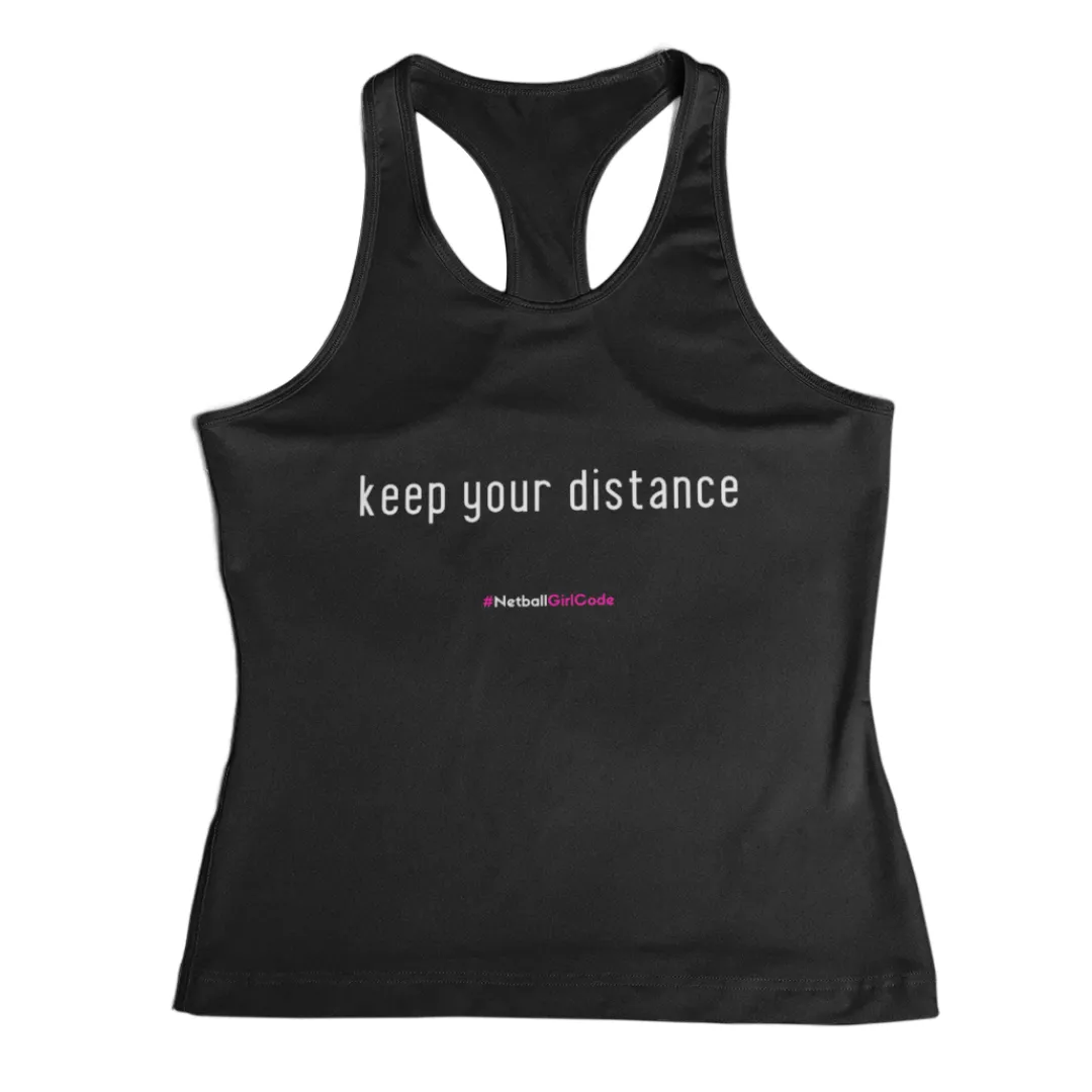 'Keep Your Distance' Kids Performance Netball Vest