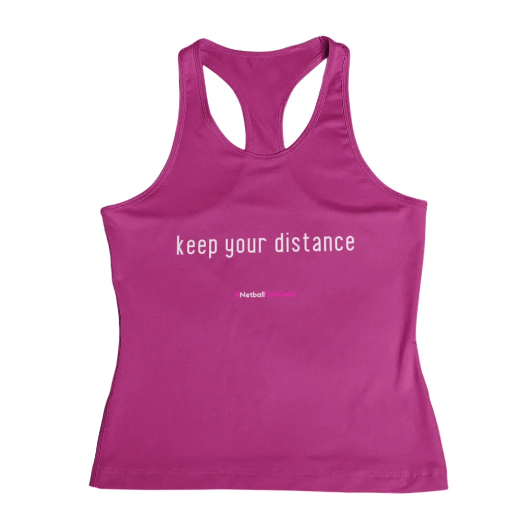 'Keep Your Distance' Kids Performance Netball Vest