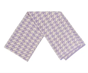 Lilac Houndstooth Scarf