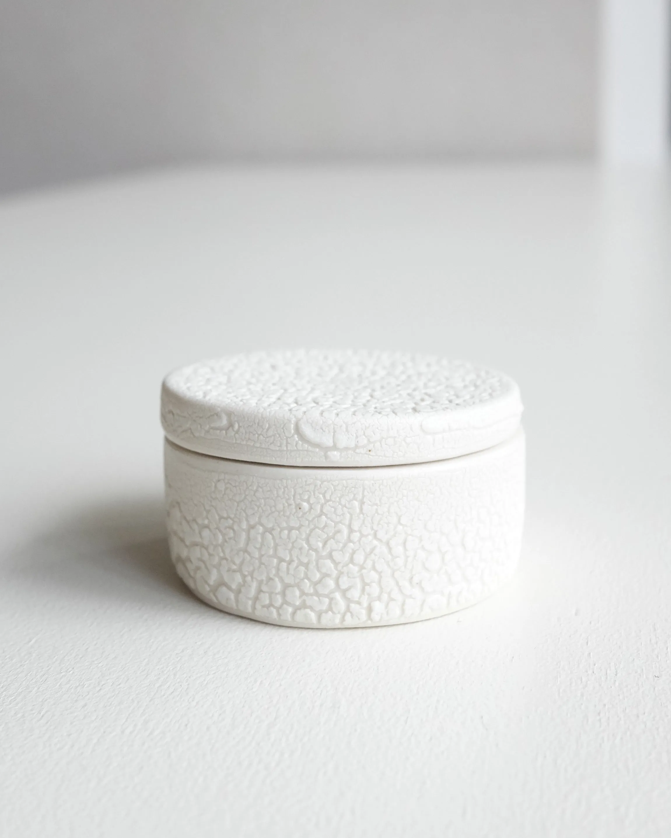 Mini Ceramic Box, White Snake