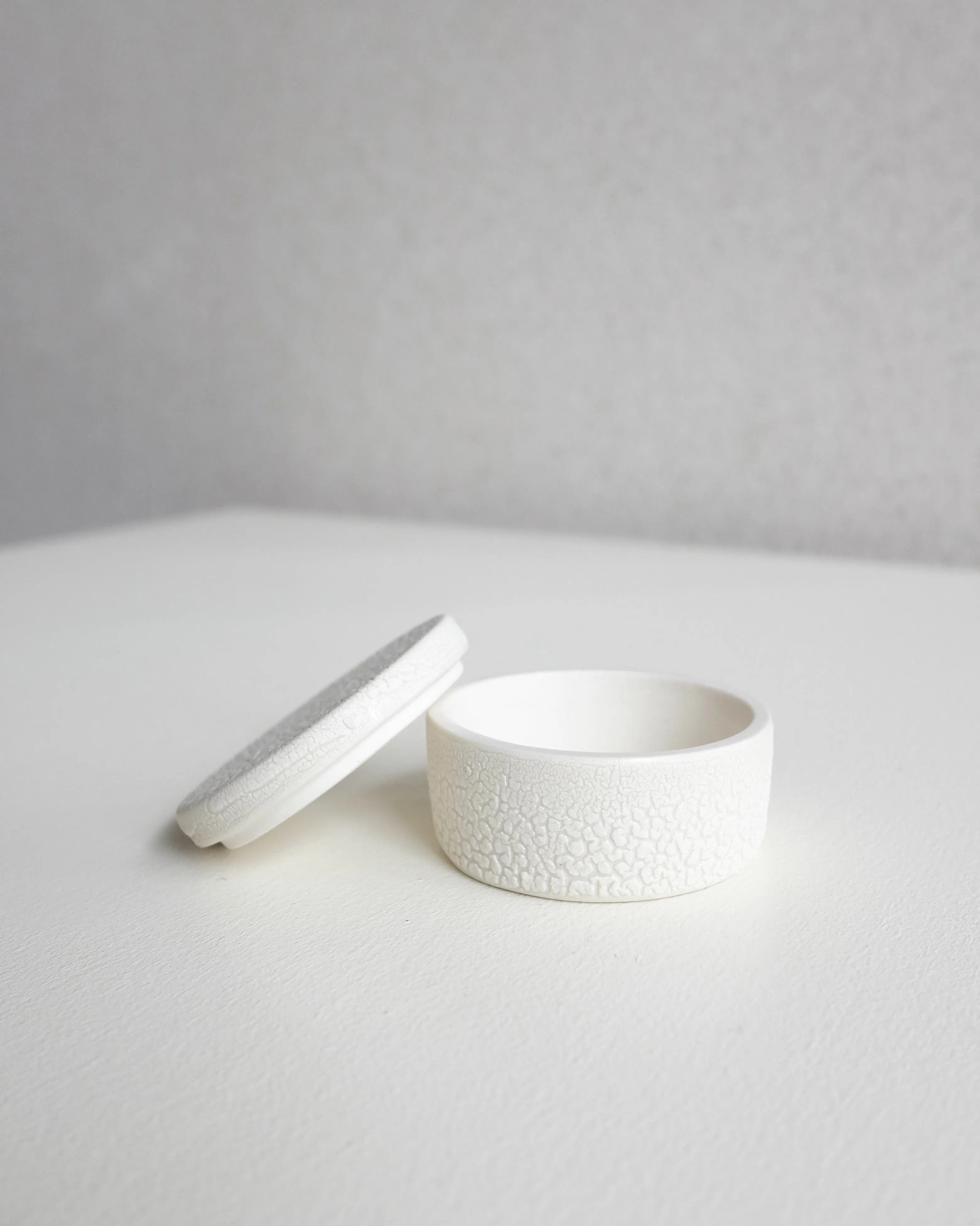 Mini Ceramic Box, White Snake