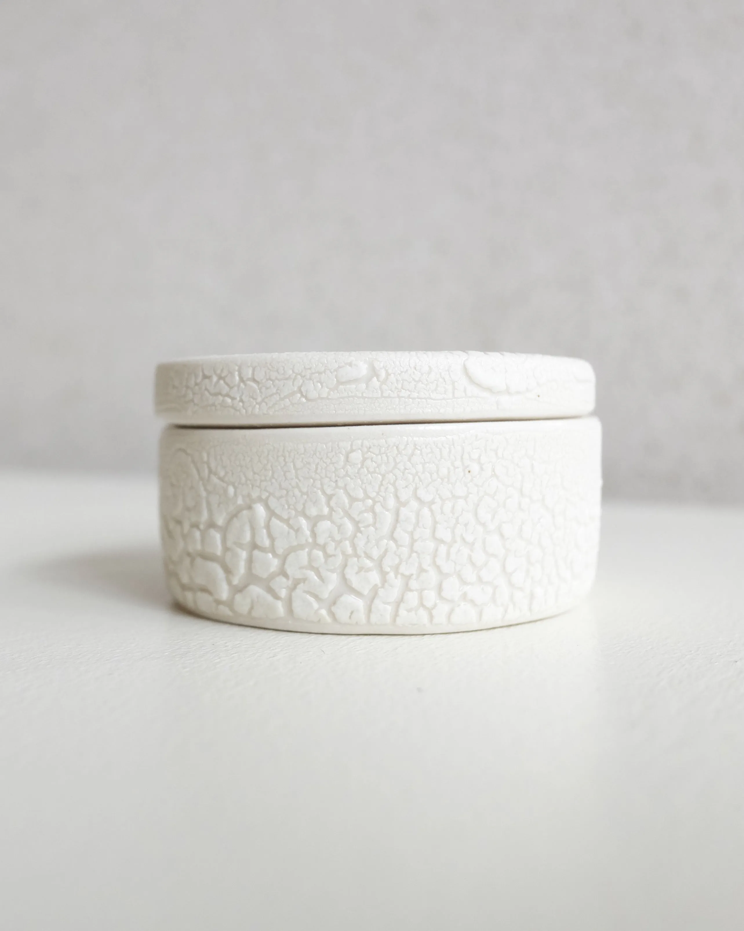 Mini Ceramic Box, White Snake