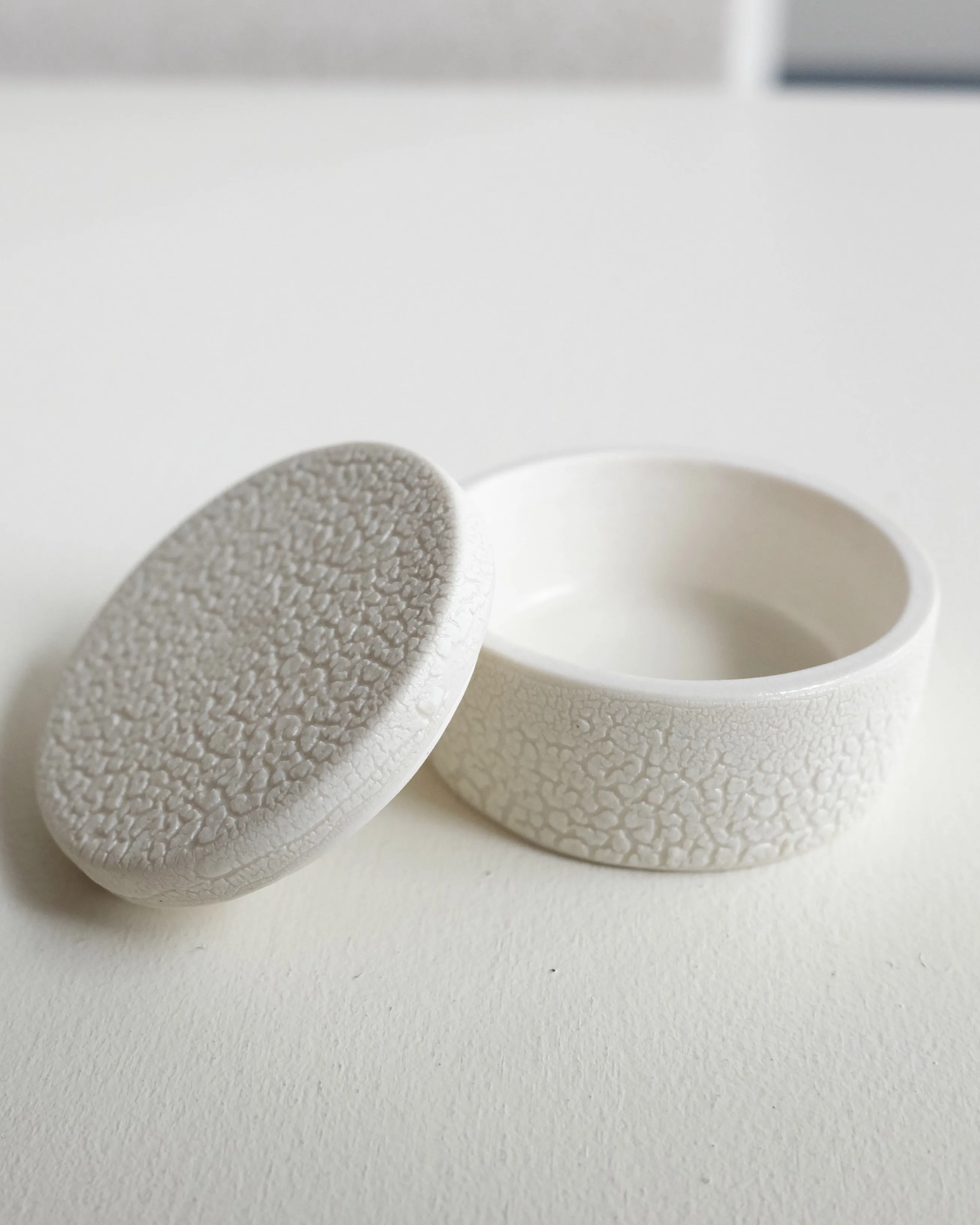 Mini Ceramic Box, White Snake