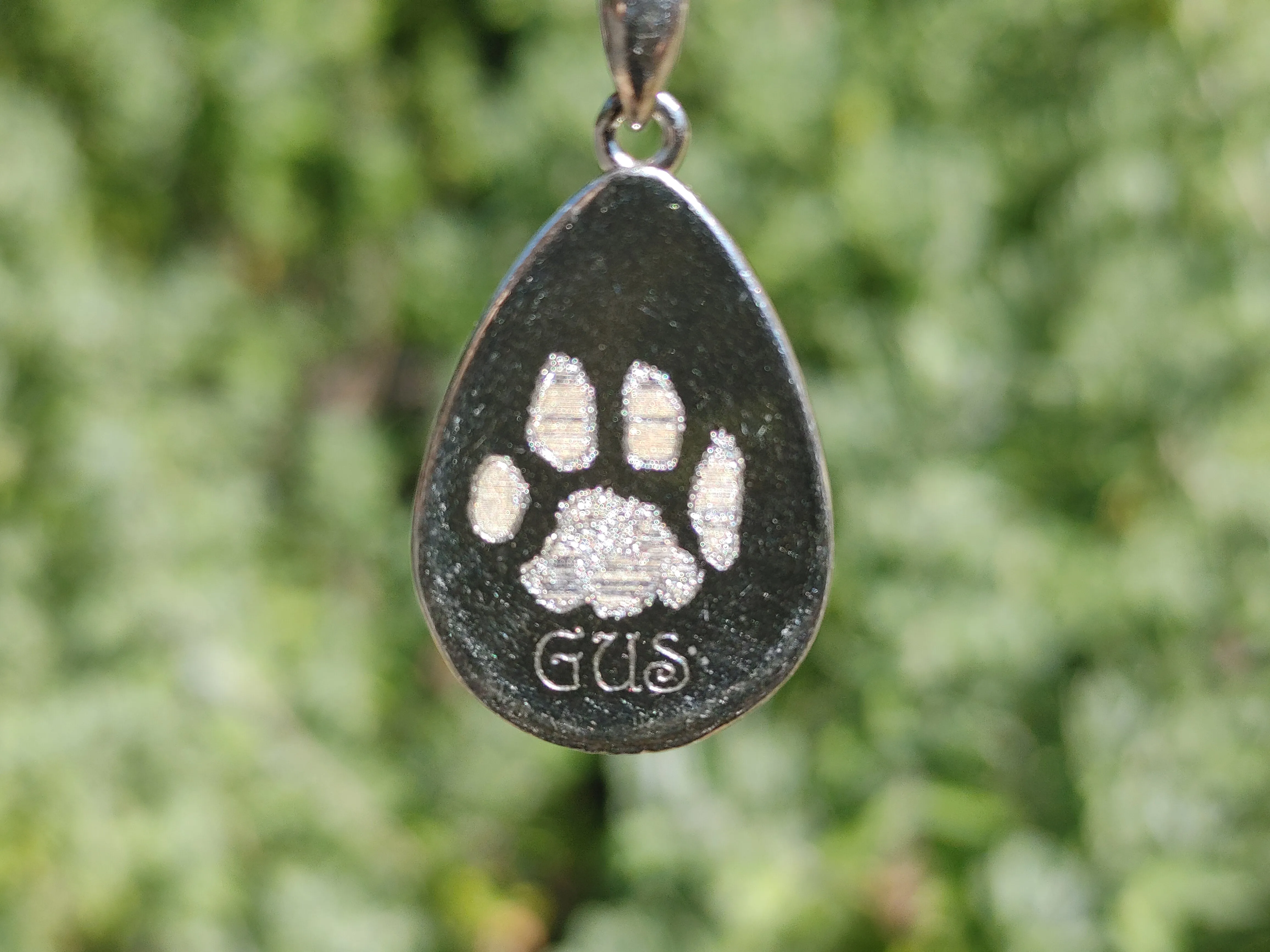 Moon Cat Engravable Pendant
