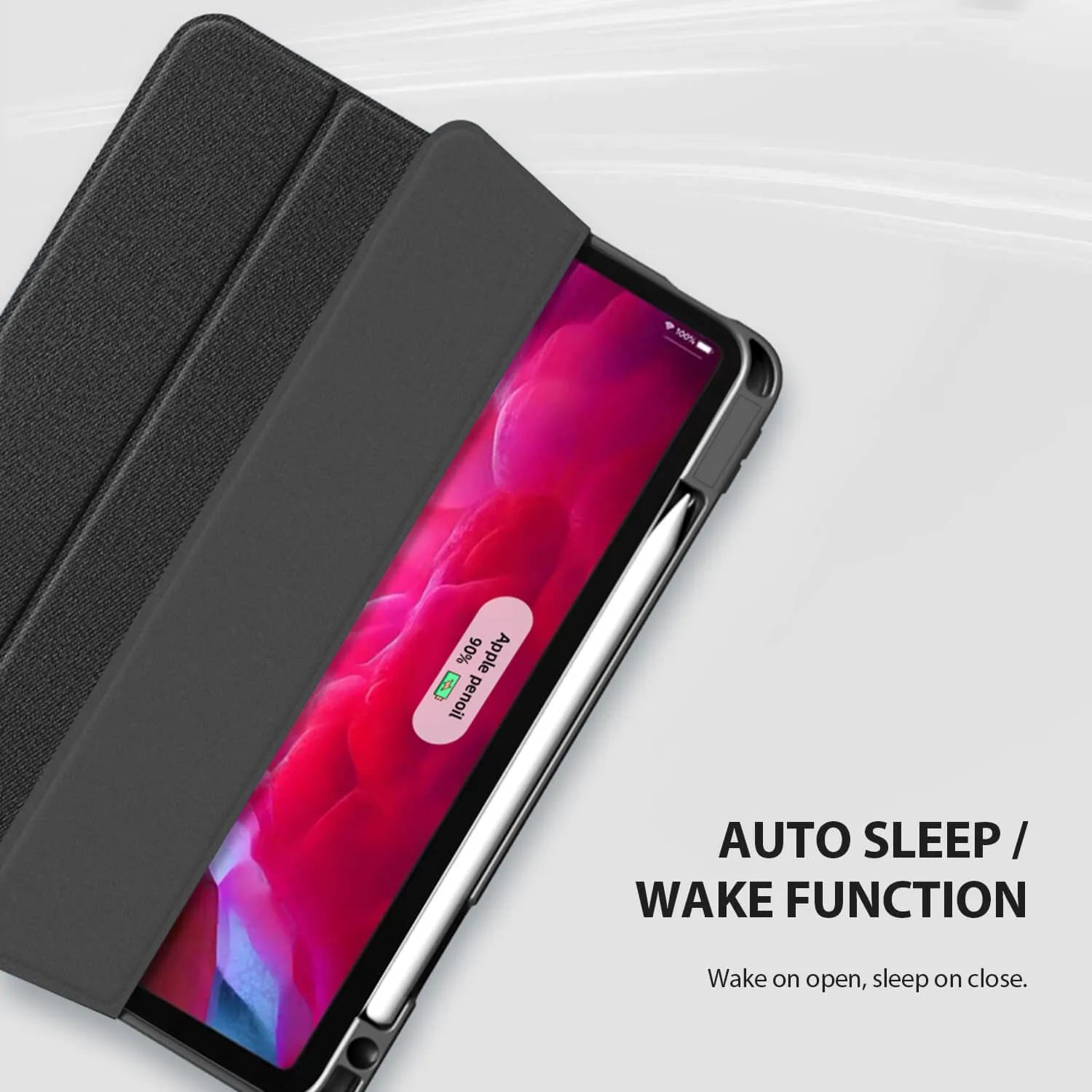 Mutural iPad Pro 2022 / 2021 / 2018 11“ Smart Cover Case Black