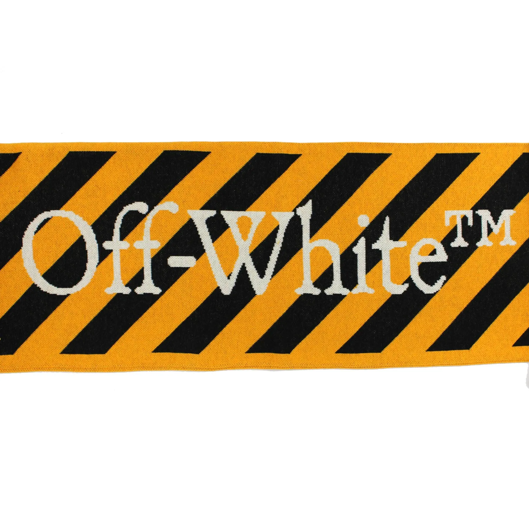Off-White Scarf Orange Arrow Logo Design Wool Blend Shawl - BLACK FRIDAY SALE