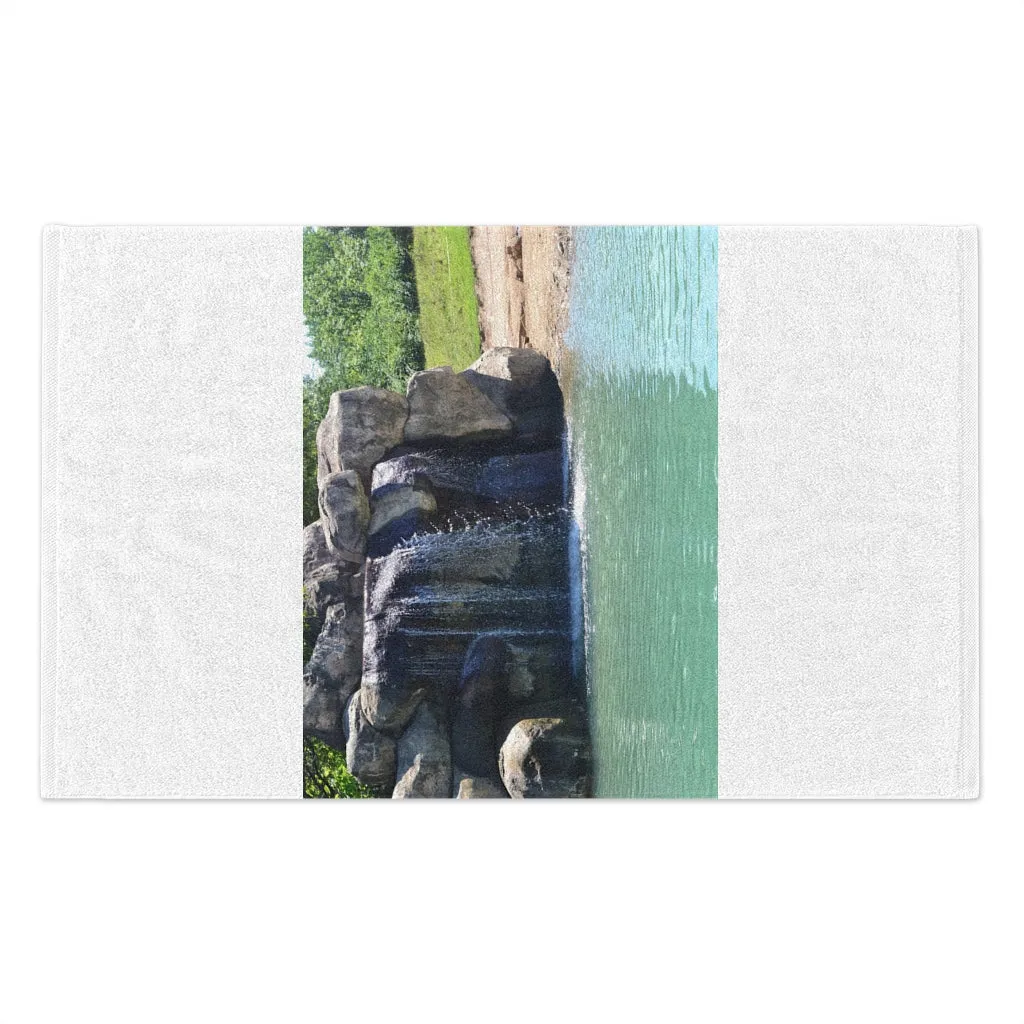 Rock Waterfall Rally Towel, 11x18