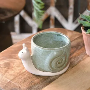 Snail Ceramic Planter